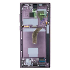 Дисплей для Samsung S908 Galaxy S22 Ultra с тачскрином в рамке (Burgundy) (Original Assembled)