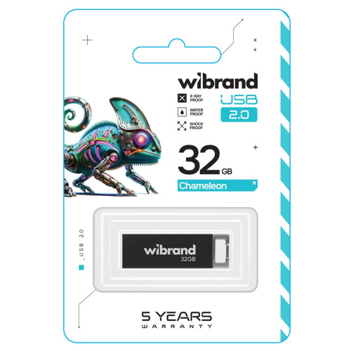 Флешка Wibrand Chameleon 32GB USB 2.0 (Black)