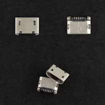 Роз'єм зарядки універсальний №05 для Fly DS123 5 pin (4 кріплень) (контакти знизу) (Micro USB) без шлейфа (version A)