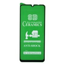 Защитная пленка Ceramic для Xiaomi Redmi 12C (Full Glue) (Black)