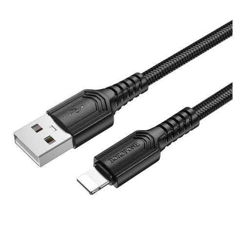 Кабель Borofone BX116 USB-A to Lightning12W USB-A – Lightning (1 м · 12W · 2.4A) (Black)
