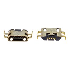 Разъем зарядки для Lenovo A586 5 pin (4 креплений) (контакты сверху) (Micro USB) без шлейфа