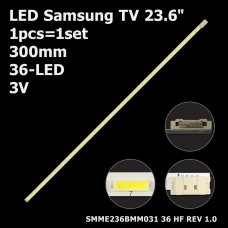 Бокова підсвітка для телевізора Samsung SJM-1 Rev1.0 (1 планка 300 мм, 36 LED 6,5x2 мм, 3 В)