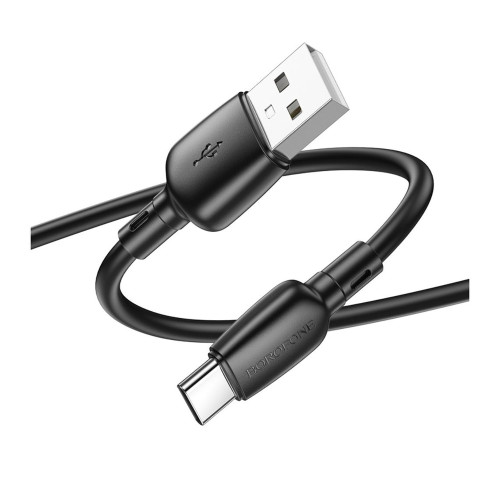Кабель Borofone BX93 USB-A – Type-C (1 м · 27W · 3A) (Black)