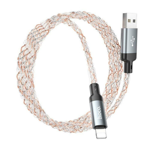 Кабель Hoco U112 USB-A – Lightning (1 м · 12W · 2.4A) (Gray)
