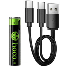 Акумуляторна батарейка Hoco JA4 AAA USB-C (2шт)