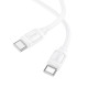 Кабель Hoco X115 Surpass Type-C – Type-C (1 м · 60W · 3A) (White)
