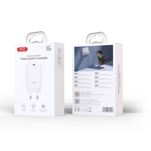 Сетевое зарядное устройство XO CE33 (18W · 3A) (White)