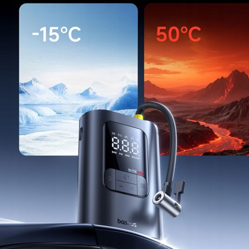 Автомобильный компрессор Baseus GoTrip VA1 Super Mini 80 Вт (Black)