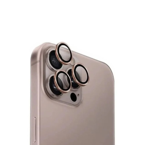 Защитное стекло камеры +NEU Chatel Metal Frame для Apple iPhone 16 Pro Max (Gold)
