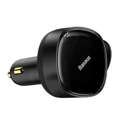 Автомобильное зарядное устройство Baseus Enjoyment Retractable (33W · 3A) с кабелем 2USB-C (Black)