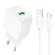 Сетевое зарядное устройство Hoco CS52A USB-A (18W · 3A) с кабелем USB-A – Micro-USB (White)