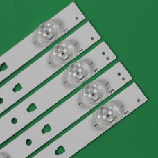 Прямая подсветка для телевизора Doffler 43″ 43UX10S (5 планок по 848 мм, 10 LED, линза 14,5 мм, 3 В)