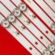 Прямая подсветка для телевизора 50″ JS-D-JP50DM-102ED00804 (4 планки по 988 мм, 10 LED, линза 15,5 мм, 6 В)