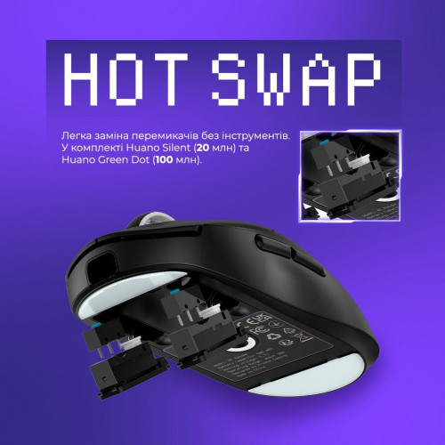 Мишка бездротова ігрова Proove Gaming RC Raider 8K (White/Purple)
