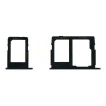 Держатель SIM-карты и карты памяти для Samsung G570 Galaxy J5 Prime (2016) (версия на 2×SIM) (Black)