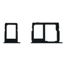 Держатель SIM-карты и карты памяти для Samsung G610 Galaxy J7 Prime (2016) (версия на 2×SIM) (Black)