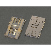 Разъем SIM-карты для Huawei P Smart (2017) 20 pin (7 креплений) (1 SIM + SIM/Micro SD)