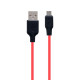 Кабель Hoco X21 Plus Silicone USB-A – Micro-USB (1 м · 12W · 2.4A) (Black/Red)