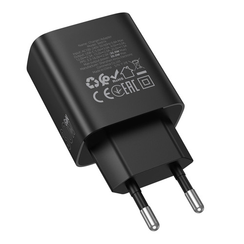 Сетевое зарядное устройство Borofone BA97A USB-C (30W) (Black)