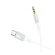 Аудіокабель AUX Borofone BL19 Type-C – 3.5 мм (1 м) (White)