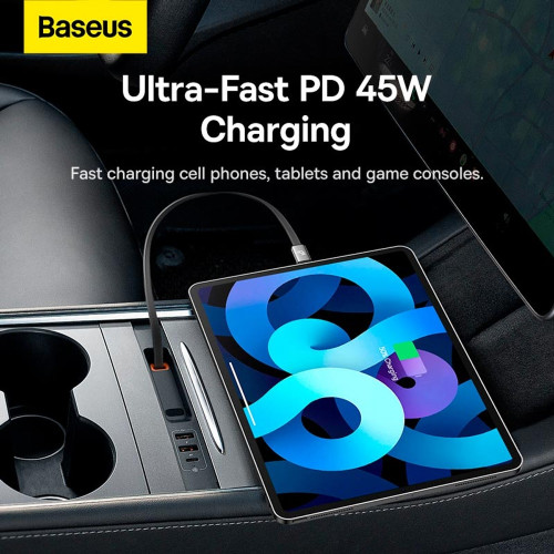 USB-хаб Baseus T-Space Series for Tesla Type-C (45W) (Black)