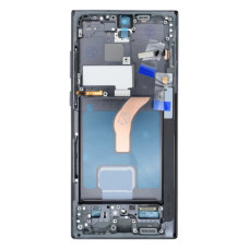 Дисплей для Samsung S908 Galaxy S22 Ultra з тачскріном в рамці (Black) (OLED) (Big size)