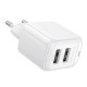 Сетевое зарядное устройство Borofone BAS41A 2xUSB-A (10.5W · 2.1A) (White)