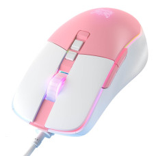 Мишка дротова ігрова Onikuma CW916 (White/Pink)