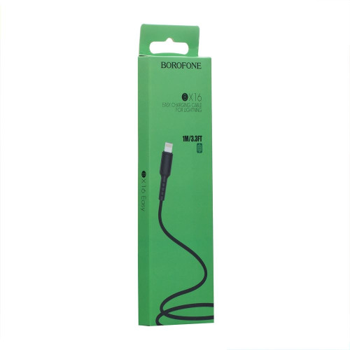 Кабель Borofone BX16 USB-A – Lightning (1 м · 12W · 2.4A) (Black)