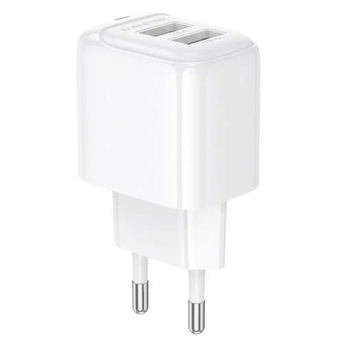 Сетевое зарядное устройство Borofone BAS41A 2xUSB-A (10.5W · 2.1A) (White)