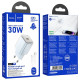 Сетевое зарядное устройство Hoco N47 USB-C (30W · 3A) с кабелем Type-C – Lightning (Blue)