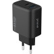 Сетевое зарядное устройство Proove Silicone Power 2 USB-A+USB-C (45W · 3A) (Black)