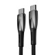 Кабель Baseus Glimmer Series Fast Charging Type-C – Type-C (1 м · 100W · 5A) (CADH000701) (Black)