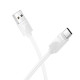 Кабель Hoco X114 USB-A – Type-C (1 м · 15W · 3A) (White)