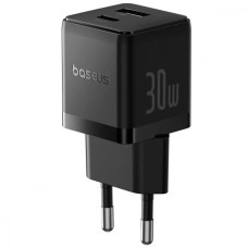 Сетевое зарядное устройство Baseus Palm Fast Charger USB-A+USB-C (30W · 3A) (P1011160A113-00) (Black)