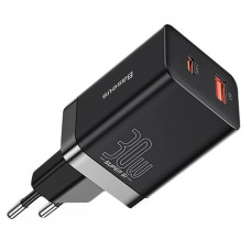 Сетевое зарядное устройство Baseus Super Si Pro USB-A+USB-C (30W · 3A) (CCSUPP-E01) (Black)