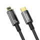 Кабель Baseus Explorer Series Auto Power-Off Type-C – Lightning (1 м · 20W · 3A) (CATS000001) (Black)