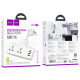 Сетевой фильтр Hoco AC11A Voyage на 2 розетки (15W · 3A · 3xUSB-A+USB-C) (White)