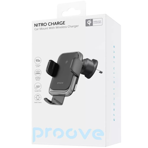 Автодержатель Proove Nitro Charge (15W) (Black)