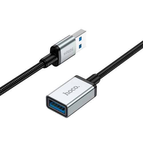 Мультимедийный кабель Hoco US10 USB-A – USB-A 3.0 5Gbit/s (0.5 м) (Black)