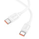 Кабель Hoco X115 Surpass Type-C – Type-C (1 м · 240W · 5A) (White)