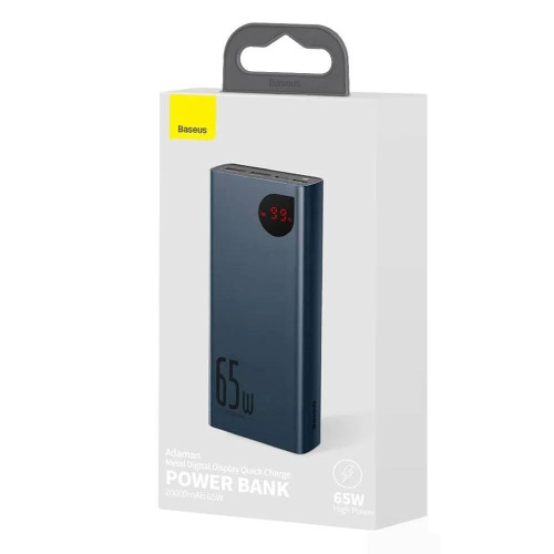 Повербанк Baseus Adaman Metal Digital Display 65W (20000 mAh) (Blue)