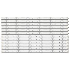 Пряма підсвітка для телевізора Blaupunkt 49″ RF-AJ490E32-0601L-01 (12 планок по 498/499 мм, 6/12 LED, лінза 17 мм, 3 В)
