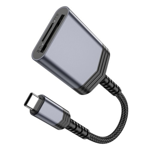 Картридер Hoco UA25 Type-C (Gray)