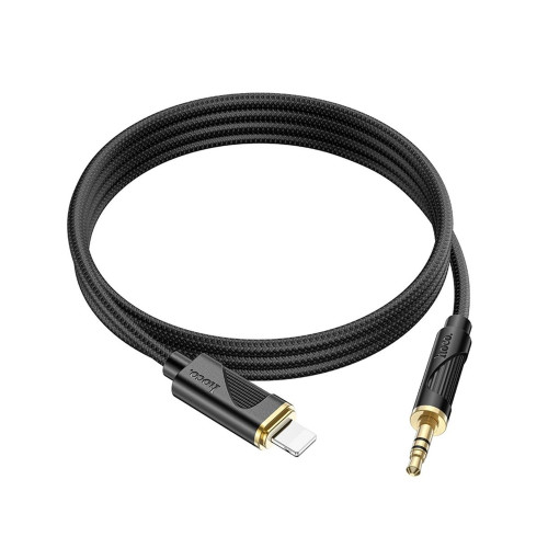 Аудіокабель AUX Hoco UPA30 Lightning – 3.5 мм (1 м) (Black)