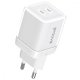 Мережевий зарядний пристрій Proove Pure GaN Max 2xUSB-C (67W · 3A) (White)