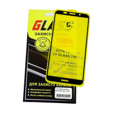Защитное стекло в тех упаковке для Huawei Y5 (2018) (Full Glue) (0.3 мм, 2.5D) (Black)