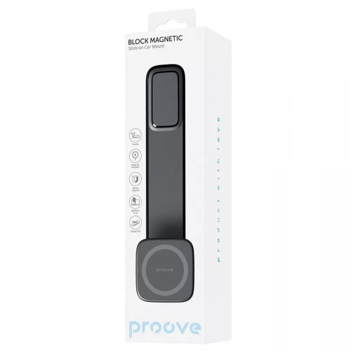 Автодержатель Proove Block Magnetic Stick-on Car Mount (Black)
