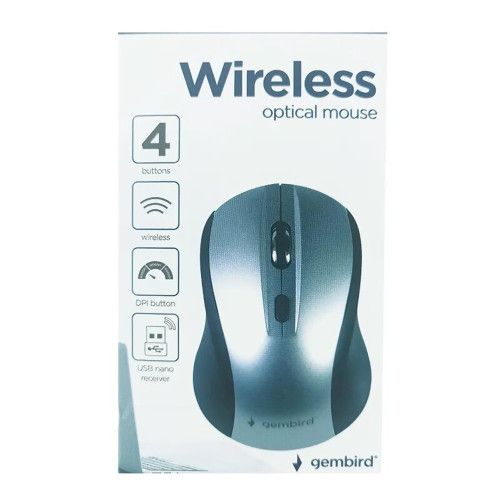 Мишка бездротова Gembird MUSW-4B-02-BS (Black/Gray)